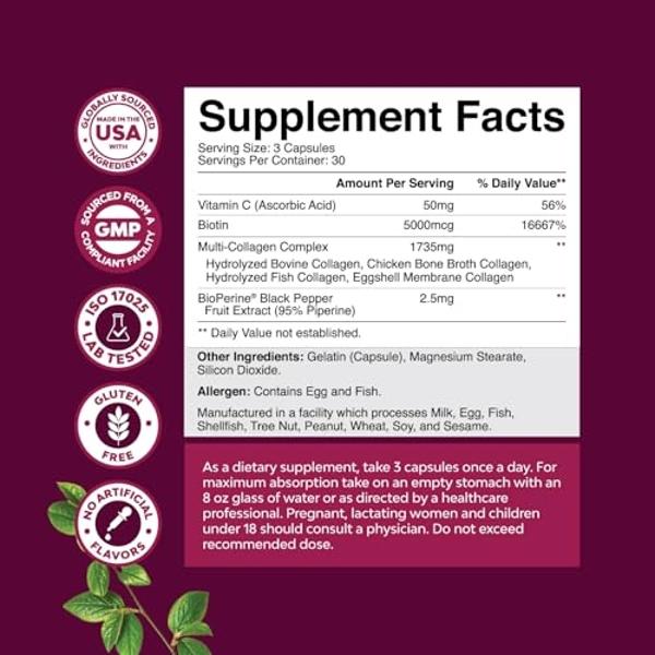 Fuel Beauty Blend Premium Multi Collagen Protein Powder – 11-in-1 Collagen Formula for Women with Resveratrol Extract, Hyaluronic Acid, Biotin Beauty Supplements Hair, Skin & Nails