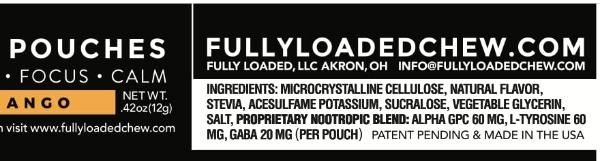 Fully Loaded Alpha Nootropic Pouches (Mango) - 5 Cans - 15 Pouches per can -Effective Nootropic Delivery, Nic Pouch Replacement - Faster Absorption, Alpha GPC, L-Tyrosine, GABA