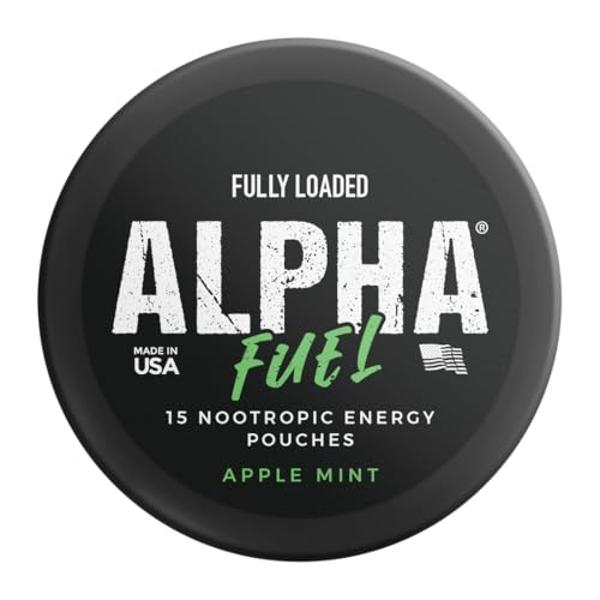 Fully Loaded Alpha Fuel Nootropic Pouches (Apple Mint Fuel) - Nootropic Energy Pouches with Caffeine, Alpha GPC, Tyrosine, Taurine, Guarana and More
