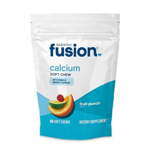 Bariatric Fusion Bariatric Calcium Chews | Calcium Citrate with Vitamin D3 Calcium Supplement Bariatric Vitamin | Sugar Free Calcium Citrate Chewable | Calcium Citrate 500mg | Frui