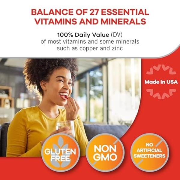 Geritol, Multivitamin Supplement, Contains B-Vitamins, Antioxidants, Vitamins C, E & D and Iron, 27 Essential Vitamins and Minerals, Gluten-Free, Non-GMO, No Artificial Sweeteners,