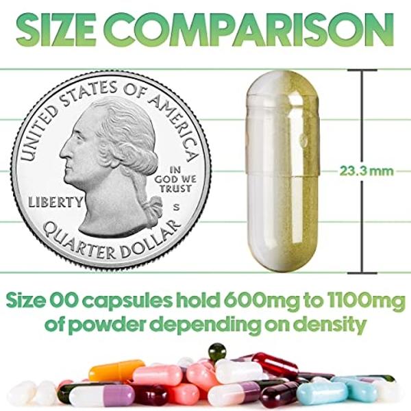 XPRS Nutra Size 0 Empty Capsules - 1000 Count Empty Vegan Capsules - Vegetarian Empty Pill Capsules - DIY Vegetable Capsule Filling - Veggie Pill Capsules Empty Caps (Blue/White)