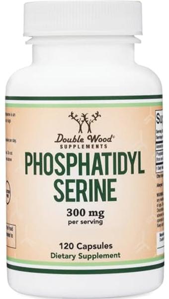 PhosphatidylSerine Supplement 300mg Per Serving, 120 Capsules (Phosphatidyl Serine Complex) by Double Wood