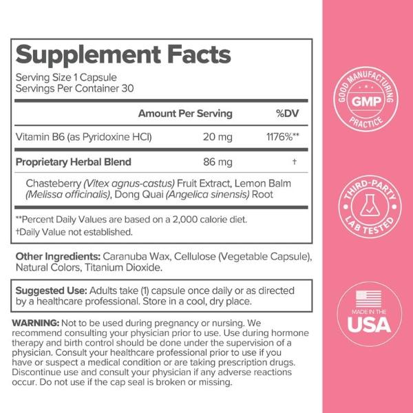 O Positiv FLO PMS Vitamins for Women, 30 Servings (Pack of 3) - Proactive PMS Relief - Targets Hormonal Breakouts, Bloating, Cramps, & Mood Swings with Chasteberry, Vitamin B6, & L