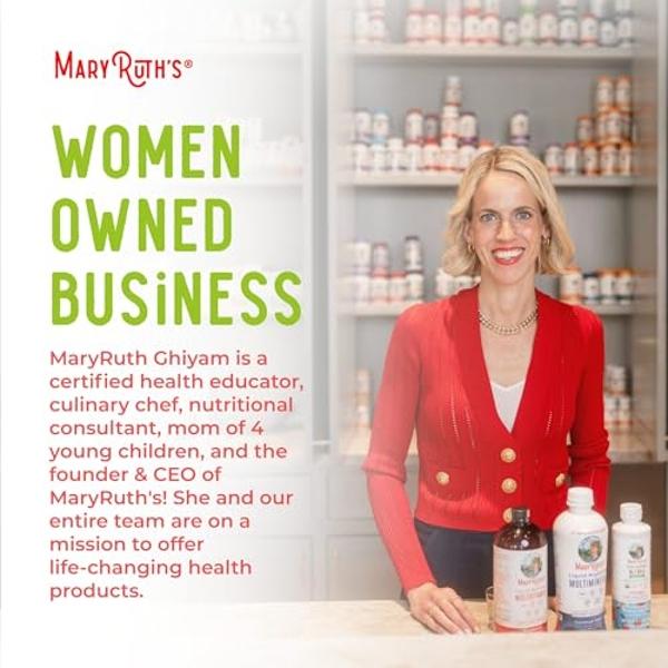 MaryRuth's Liquid Morning Multivitamin Essentials+ | Vitamin A C D E B6 B12 Biotin Zinc | Mens Womens Multivitamin | Immune Support | Beauty | Sugar Free | Vitamins for Ages 1+ | V