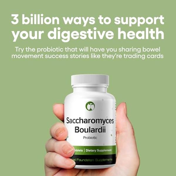 Saccharomyces Boulardii Probiotic Supplement 240 Tablets 3 Billion CFU Probiotics for Men & Women Supports Intestinal Digestive & Gut Health Made in The USA (240, Saccharomyces Bou