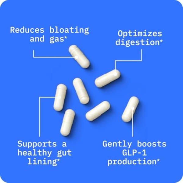 BodyBio Butyrate Supplement - Postbiotic for Gut Microbiome Health, Digestion and Regulation Support - Butyric Acid with Sodium - 60 Capsules