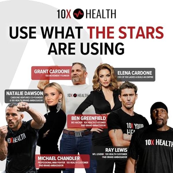 10X Health TMG Supplements - Trimethylglycine Supplement for Liver Support, Heart Wellness, Energy, Regulate Homocysteine Levels with Betaine Anhydrous - Non-GMO & Gluten-Free - 60