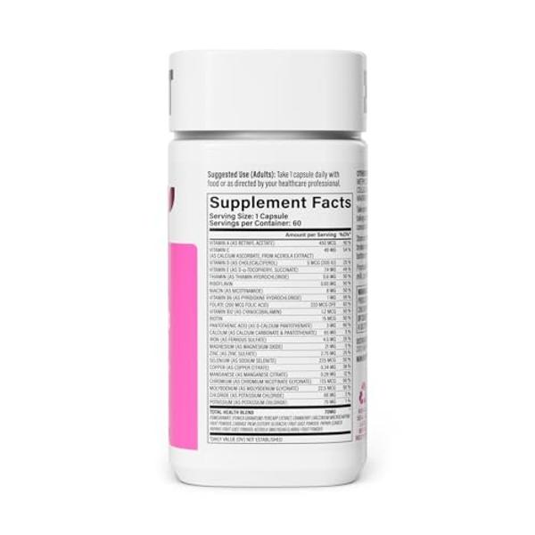 Habit Womens Multi Supplement (60 Capsules) - New Look, Supports General Health & Wellness, 23 Essential Vitamins and Minerals, Fruit extracts, Folate, Iron, B12, Biotin, Non-GMO (