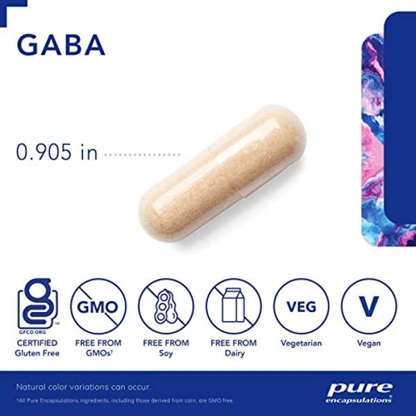 Pure Encapsulations GABA - Supplement to Support Relaxation & Moderation of Occasional Stress - with Premium GABA Amino Acids - 60 Capsules