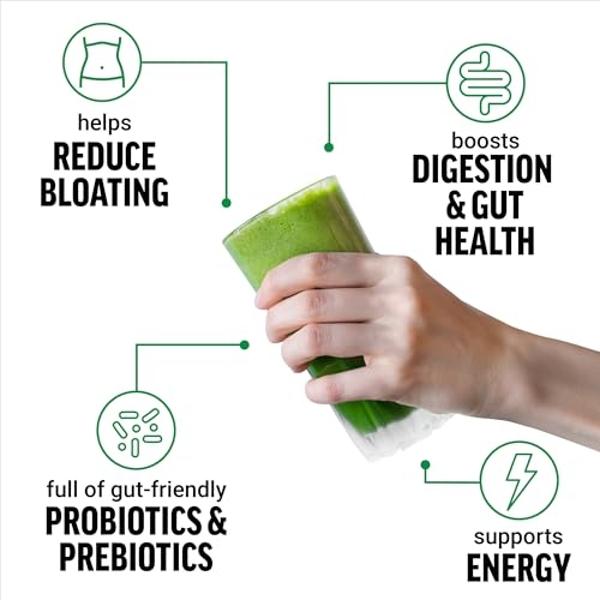 Force Factor Smarter Greens Daily Wellness Powder 2-Pack to Support Energy, Immunity & Digestion, Greens Powder, Superfood Powder with Vitamins, Minerals & Probiotics, Unflavored, 