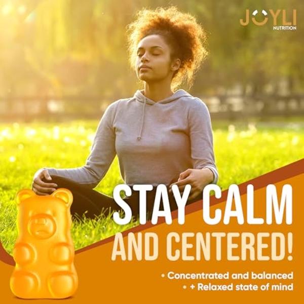 Joyli L Tyrosine Gummies 1000MG - L-Tyrosine Supplement for Kids & Adults - Calm & Focus Gummies for Brain, Memory, Mood, and Energy - 500mg L- Tyrosine Powder per Gummy - Vegan, G