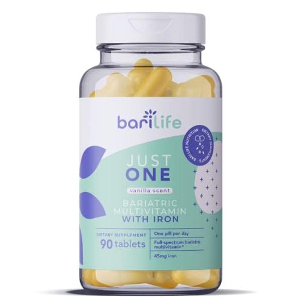 Just One - Once Daily Bariatric Multivitamin with Iron, 90 Count for Gastric Sleeve and Gastric Bypass
