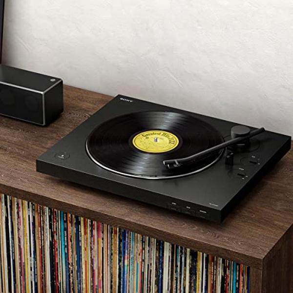 Sony PS-LX310BT Belt Drive Turntable: Fully Automatic Wireless Vinyl Record Player with Bluetooth and USB Output Black