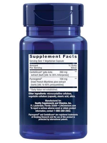 Life Extension Arterial Protect - Blood Pressure Supplement for Heart Health - with gotu kola and Pycnogenol dried French maritime pine bark extracts - Gluten-Free, Non-GMO, Vegeta