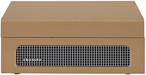 Crosley CR8017B-TA Voyager Vintage Portable Vinyl Record Player Turntable with Bluetooth in/Out and Built-in Speakers, Tan