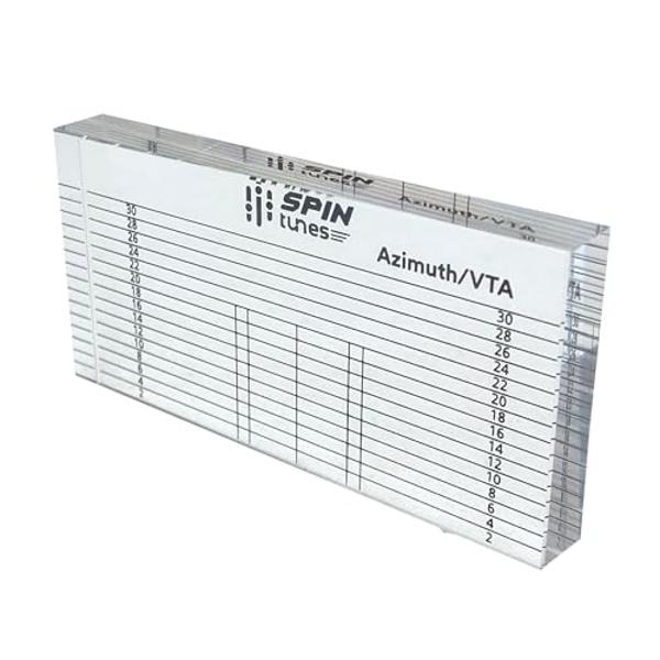 SpinTunes VTA Azimuth Ruler for Vinyl Enthusiasts - Accurately Set Vertical Tracking Angle Block for DJ Turntable and Azimuth Alignment - Essential Tool for Optimal Turntable Perfo