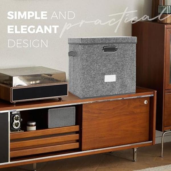 Snap-N-Store Vinyl 45 Record Box, for 45 RPM Vinyl Storage, 8.25 x 7.5 x 14.5 Inches, Black, SNS02079, 7 inch- 1 pack