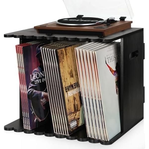 Creproly Vinyl Record Storage, Vinyl Record Stand Wall Mount Storage ...