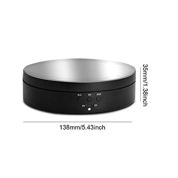 Motorized Rotating Display Stand, 360 Degree Electric Rotating Turntable for Photography Products Display, Jewelry, Watch, 3D Models, Cake and Collectibles (Mirror)