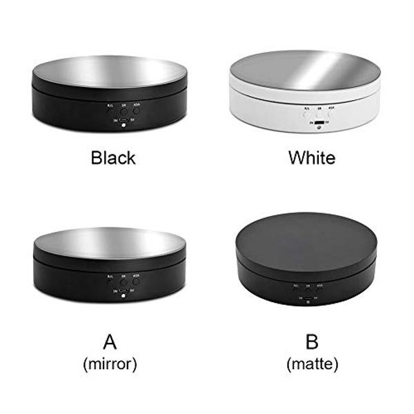 Motorized Rotating Display Stand, 360 Degree Electric Rotating Turntable for Photography Products Display, Jewelry, Watch, 3D Models, Cake and Collectibles (Mirror)