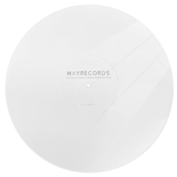 sdroceRyaM Acrylic Turntable Platter Mat, 12 Inches Acrylic Slipmat for Vinyl LP Record Players Anti-Static Slipmat, Reduces Vibrations & Improved Sound Clarity (White)