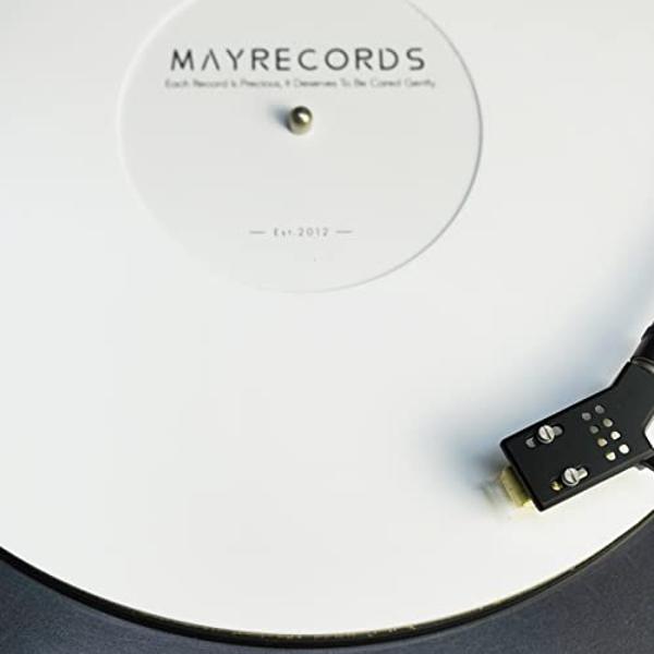 sdroceRyaM Acrylic Turntable Platter Mat, 12 Inches Acrylic Slipmat for Vinyl LP Record Players Anti-Static Slipmat, Reduces Vibrations & Improved Sound Clarity (White)