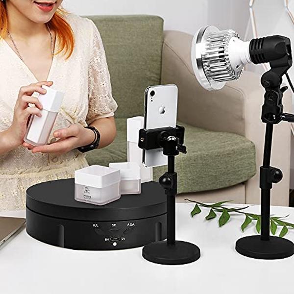 Motorized Rotating Display Stand - 90/180/360 Degree Display, PVC Backgrounds for Product Photography, Jewelry, Watch, 3D Models