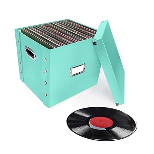 Snap-N-Store Vinyl Record Storage Box - 12" - 1 Pack- Crate Holds up to 75 Vinyl Albums - Mint