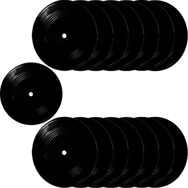 FACHPINT 15pcs Vinyl Records Decor 12 inch Blank Vinyl Records for Wall Aesthetic Fake Records for Graffiti, Blank Records Props, Blank Records for Music Party Wedding Signing Tabl