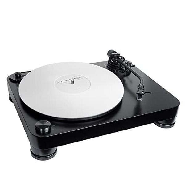 sdroceRyaM Acrylic Turntable Platter Mat, 12 Inches Acrylic Slipmat for Vinyl LP Record Players Anti-Static Slipmat, Reduces Vibrations & Improved Sound Clarity (White)