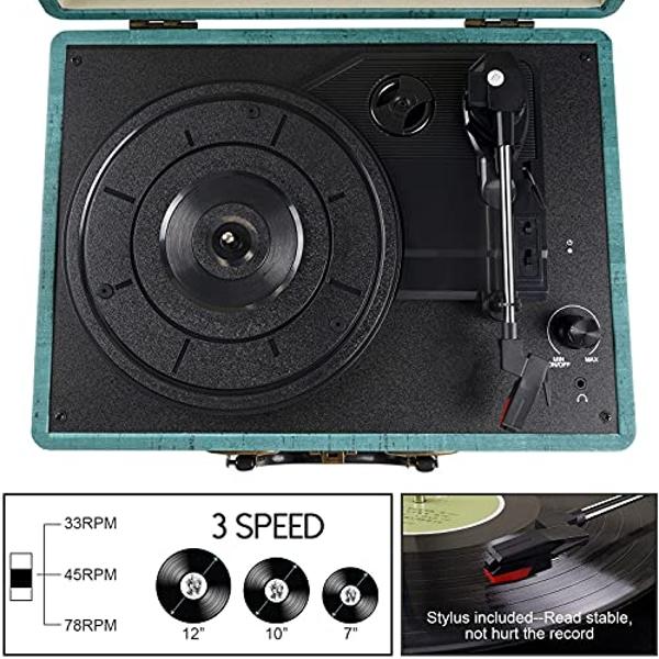 Victor VWRP-4200 Cosmopolitan 8-in-1 Turntable Music Center with 3-Speed Record Player, CD/MP3/Cassette Player, AM/FM Radio, Dual Bluetooth in & Out, USB Playback & Recording