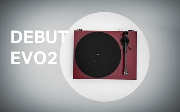Pro-Ject Debut EVO 2, Next Generation Audiophile Turntable with Carbon Fiber tonearm, Electronic Speed Selection and pre-Mounted Pick it MM EVO Cartridge, Made in Europe (High Glos