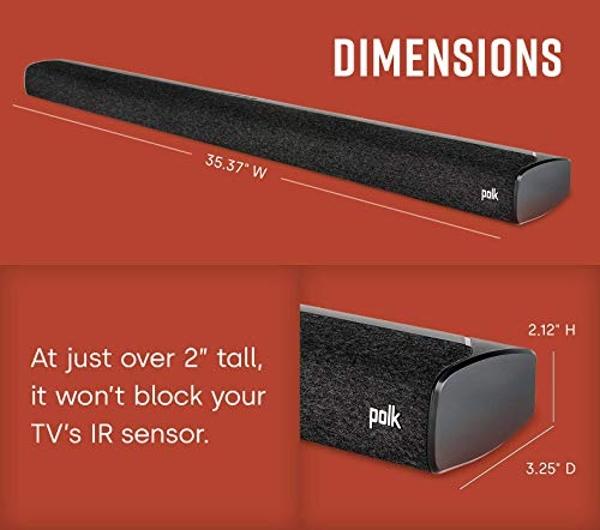 Polk Audio Signa S3 Sound Bar for TV & Wireless Subwoofer with Built-in Chromecast & Google Assistant, Low-Profile Design, Works with 8K, 4K & HD TVs, Bluetooth and Wireless Stream
