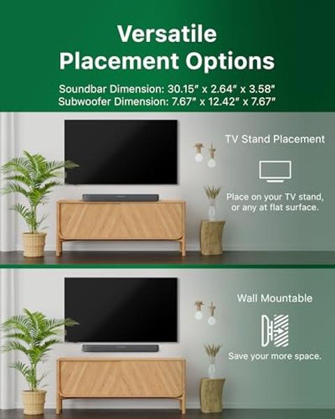 PHILIPS B5309 Soundbar 2.1 with Wireless Subwoofer and Immersive DTS Virtual:X Audio Technology - 240W Max Power, Deep Bass, Bluetooth 5.4, Four EQ Modes, HDMI ARC and USB connecti