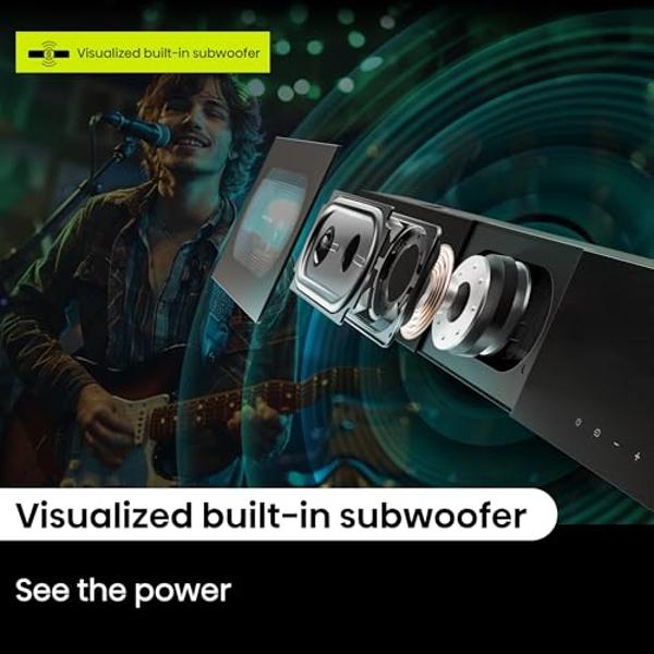 Hisense A620 2.1ch All-in-one Sound Bar with Built-in Subwoofer, 240W, DTS Virtual: X, Dolby Dightal Plus, Bluetooth 5.3, Roku TV Ready, HDMI ARC/AUX/USB, Ez Play, Black (A620, 202