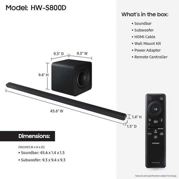 Nakamichi Shockwafe Ultra 9.2.4 Channel Dolby Atmos/DTS:X Soundbar with Dual 10" Subwoofers (Wireless), 4 Rear Surround Effects Speakers, eARC and SSE Max Technology (Flagship)