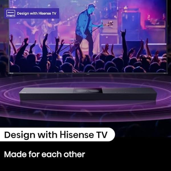 Hisense A620 2.1ch All-in-one Sound Bar with Built-in Subwoofer, 240W, DTS Virtual: X, Dolby Dightal Plus, Bluetooth 5.3, Roku TV Ready, HDMI ARC/AUX/USB, Ez Play, Black (A620, 202