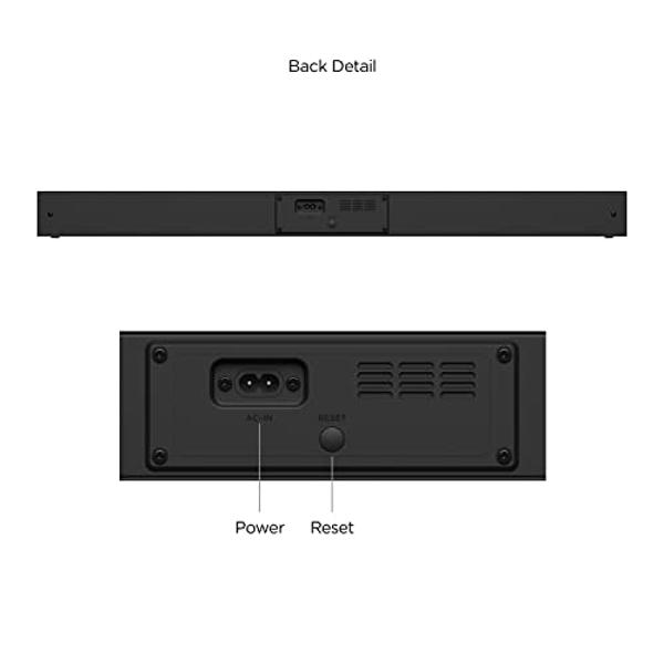 Roku TV Wireless Soundbar, Soundbar Exclusively for RokuTV with Enhanced Stereo Sound, Clear Dialogue, and Simple Wireless Setup