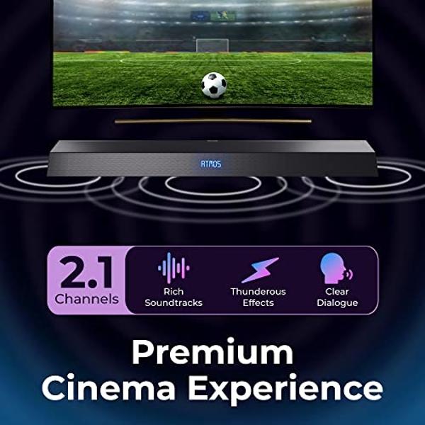 Philips B7305 2.1 Channel 300 Watts Dolby Audio Performance Soundbar Speaker with Wireless Subwoofer, HDMI ARC (TAB7305)
