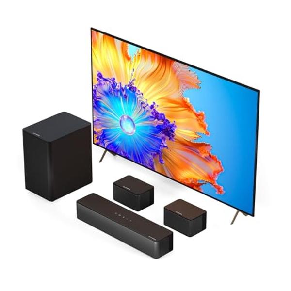 ULTIMEA 5.1 Virtual Surround Sound Bar, Peak Power 320W, Surround Sound System Home Theater Sound Bar for Smart TV with Adjustable Surround Speakers and Subwoofer, TV Soundbar Pose