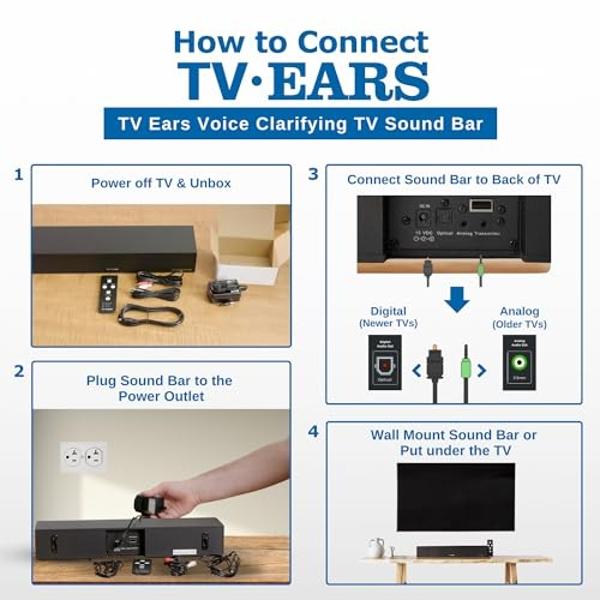 littoak Small Sound Bar for TV, Soundbar with Bluetooth 5.0/HDMI/Optical/USB/AUX/Coax Connection, 50 Watt 16 Inch Soundbars for Home Theater, Wall Mountable (SE04)