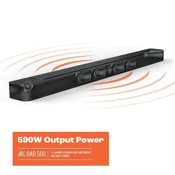 JBL Bar 500: 5.1-Channel soundbar with MultiBeam™ and Dolby Atmos® (Renewed)