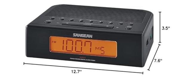 SANGEAN RCR-5 Digital AM/FM Clock Radio (Black)