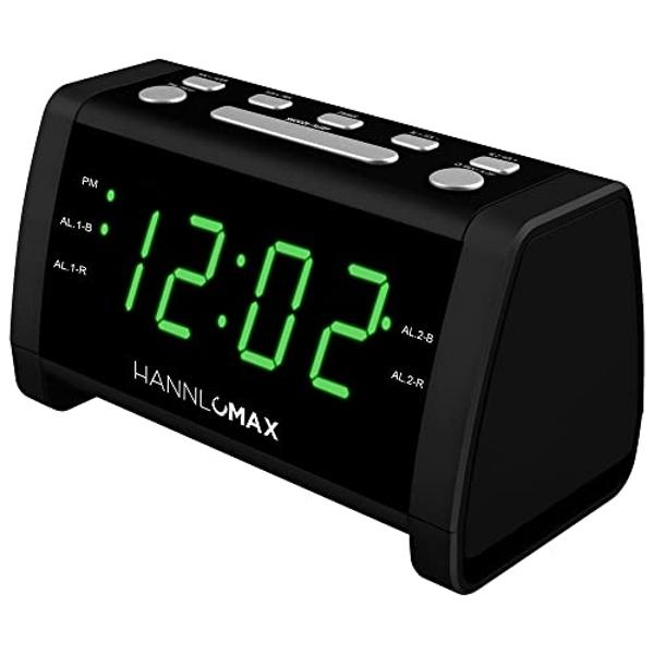iHome Alarm Clock for Bedroom with Wireless Charger, Bluetooth Speaker, and USB Charger for iPhone, Android, and More (iBTW38)