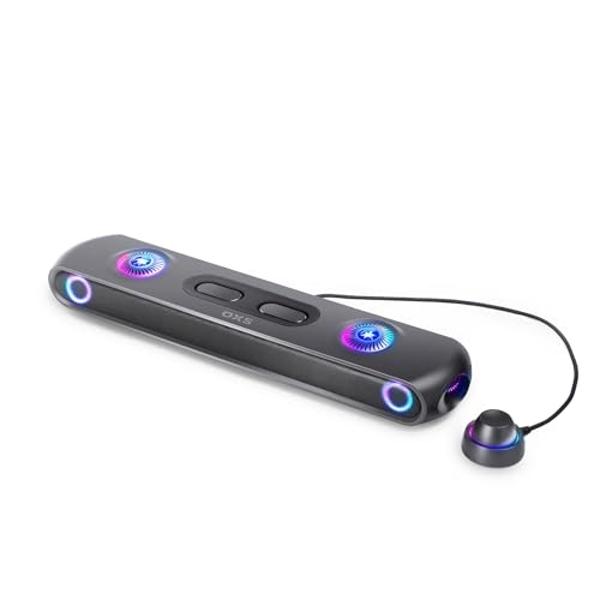 OXS Thunder Pro Gaming Soundbar with 5.1.2 Dolby Atmos Surround Sound System, Built-in Woofer, Bluetooth Multi-Connection, 3 Pro Gamer Modes, Sleek Toggle Design, for Pcs and Gamin