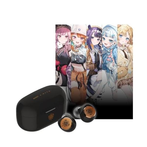 AVIOT TE-V1R-HEN hololive English -Myth- Collaboration Wireless Earbuds, Special Package, Design, English & Japanese Special Voice, Adaptive Noise Cancelling, Wireless Charging Cas