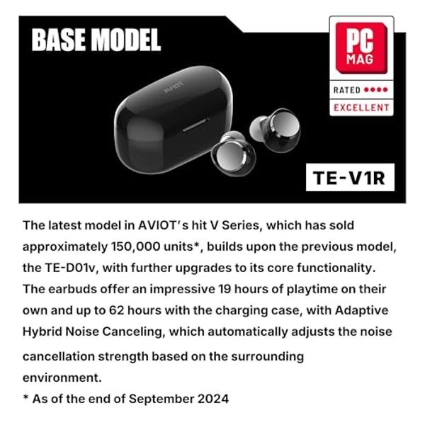AVIOT TE-V1R-HEN hololive English -Myth- Collaboration Wireless Earbuds, Special Package, Design, English & Japanese Special Voice, Adaptive Noise Cancelling, Wireless Charging Cas