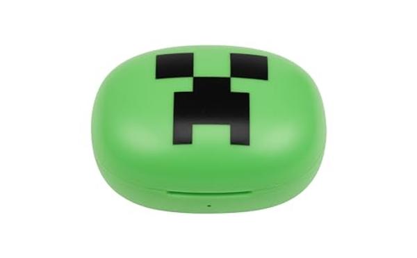 eKids Minecraft Bluetooth Earbuds with Microphone, Wireless Earbuds with Charging Case for Ear Buds, Designed for School, Home, or Travel