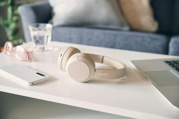 Sony WH-CH520 Wireless Headphones Bluetooth On-Ear Headset with Microphone, Cappuccino (Renewed)